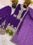 NEW ARRIVAL GEORGETTE EMBROIDERY AND SEQUENCE WORK TOP PALAZZO WITH DUPATTA FESTIVE WEAR WHOLESALE PRICE ETHNIC GARMENT (4)