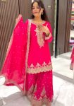 NEW ARRIVAL GEORGETTE EMBROIDERY AND SEQUENCE WORK TOP PALAZZO WITH DUPATTA RANI