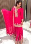 NEW ARRIVAL GEORGETTE EMBROIDERY AND SEQUENCE WORK TOP PALAZZO WITH DUPATTA FESTIVE WEAR WHOLESALE PRICE ETHNIC GARMENT (3)