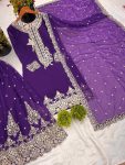 NEW ARRIVAL GEORGETTE EMBROIDERY AND SEQUENCE WORK TOP PALAZZO WITH DUPATTA FESTIVE WEAR WHOLESALE PRICE ETHNIC GARMENT (4)