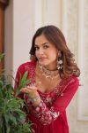 NEW ARRIVAL GEORGETTE EMBROIDERY SEQUENCE WORK ONLY GOWN PARTY WEAR WHOLESALE PRICE ETHNIC GARMENT (2)