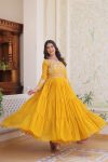NEW ARRIVAL GEORGETTE EMBROIDERY SEQUENCE WORK ONLY GOWN PARTY WEAR WHOLESALE PRICE ETHNIC GARMENT (8)