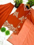 NEW ARRIVAL GEORGETTE EMBROIDERY SEQUENCE WORK TOP PALAZZO WITH DUPATTA FESTIVE WEAR WHOLESALE PRICE ETHNIC GARMENT (16)