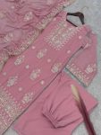 NEW ARRIVAL GEORGETTE EMBROIDERY SEQUENCE WORK TOP PALAZZO WITH DUPATTA PARTY WEAR WHOLESALE PRICE ETHNIC GARMENT (4)