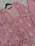 NEW ARRIVAL GEORGETTE EMBROIDERY SEQUENCE WORK TOP PALAZZO WITH DUPATTA PARTY WEAR WHOLESALE PRICE ETHNIC GARMENT (4)