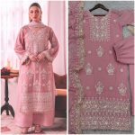 NEW ARRIVAL GEORGETTE EMBROIDERY SEQUENCE WORK TOP PALAZZO WITH DUPATTA PARTY WEAR WHOLESALE PRICE ETHNIC GARMENT (4)