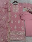 NEW ARRIVAL GEORGETTE EMBROIDERY SEQUENCE WORK TOP PALAZZO WITH DUPATTA PARTY WEAR WHOLESALE PRICE ETHNIC GARMENT (4)