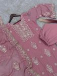 NEW ARRIVAL GEORGETTE EMBROIDERY SEQUENCE WORK TOP PALAZZO WITH DUPATTA PARTY WEAR WHOLESALE PRICE ETHNIC GARMENT (4)