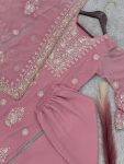 NEW ARRIVAL GEORGETTE EMBROIDERY SEQUENCE WORK TOP PALAZZO WITH DUPATTA PARTY WEAR WHOLESALE PRICE ETHNIC GARMENT (4)