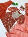 NEW ARRIVAL GEORGETTE EMBROIDERY WORK TOP SHARARA WITH DUPATTA FESTIVE WEAR WHOLESALE PRICE ETHNIC GARMENT (6)