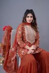 NEW ARRIVAL GEORGETTE EMBROIDERY WORK TOP SHARARA WITH DUPATTA FESTIVE WEAR WHOLESALE PRICE ETHNIC GARMENT (6)