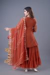 NEW ARRIVAL GEORGETTE EMBROIDERY WORK TOP SHARARA WITH DUPATTA FESTIVE WEAR WHOLESALE PRICE ETHNIC GARMENT (6)