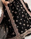 NEW ARRIVAL GEORGETTE SEQUENCE AND THREAD EMBROIDERY WORK GOWN SHARARA WITH DUPATTA WEDDING WEAR WHOLESALE PRICE ETHNIC GARMENT (9)