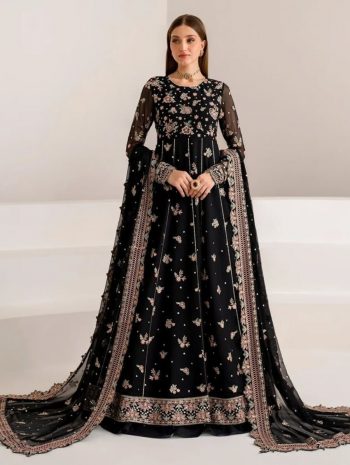 NEW ARRIVAL GEORGETTE SEQUENCE AND THREAD EMBROIDERY WORK  GOWN SHARARA WITH DUPATTA  BLACK