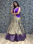 NEW ARRIVAL JACQUARD WEAVING WORK LEHENGA WITH CROP TOP PARTY WEAR WHOLESALE PRICE ETHNIC GARMENT (4)