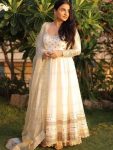 NEW ARRIVAL MUSLIN COTTON SEQUENCE EMBROIDERY WORK  GOWN PALAZZO WITH DUPATTA WHITE