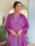 NEW ARRIVAL MUSLIN SEQUENCE EMBROIDERY WORK TOP BOTTOM WITH DUPATTA FESTIVE WEAR WHOLESALE PRICE ETHNIC GARMENT (4)