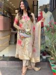 NEW ARRIVAL ORGANZA SILK DIGITAL PRINTED WITH ZARI AND JACQUARD WORK  TOP BOTTOM WITH DUPATTA  MINT