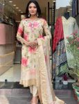 NEW ARRIVAL ORGANZA SILK DIGITAL PRINTED WITH ZARI AND JACQUARD WORK TOP BOTTOM WITH DUPATTA FESTIVE WEAR WHOLESALE PRICE ETHNIC GARMENT (2)