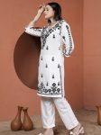 NEW ARRIVAL RAYON CHIKANKARI EMBROIDERY WORK TOP BOTTOM SET CASUAL WEAR WHOLESALE PRICE ETHNIC GARMENT (3)