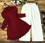 NEW ARRIVAL RAYON PLAIN TOP PALAZZO CASUAL WEAR WHOLESALE PRICE ETHNIC GARMENT (7)