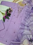 NEW ARRIVAL RAYON SLUB EMBROIDERY WORK TOP BOTTOM WITH DUPATTA FESTIVE WEAR WHOLESALE PRICE ETHNIC GARMENT (9)