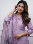 NEW ARRIVAL RAYON SLUB EMBROIDERY WORK TOP BOTTOM WITH DUPATTA FESTIVE WEAR WHOLESALE PRICE ETHNIC GARMENT (9)