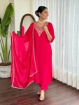 NEW ARRIVAL ROMAN SILK EMBROIDERY WORK TOP BOTTOM WITH DUPATTA PARTY WEAR WHOLESALE PRICE ETHNIC GARMENT (6)