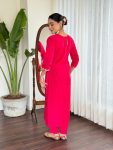 NEW ARRIVAL ROMAN SILK EMBROIDERY WORK TOP BOTTOM WITH DUPATTA PARTY WEAR WHOLESALE PRICE ETHNIC GARMENT (6)