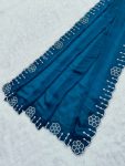 NEW ARRIVAL SATIN CHIFFON ZARKHAN AND MOTI FLOWERS BORDER WORK SAREE WITH UNSTITCHED BLOUSE FESTIVE WEAR WHOLESALE PRICE ETHNIC GARMENT (4)