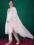NEW ARRIVAL SCHIFFLI COTTON EMBROIDERY SEQUENCE WORK TOP BOTTOM WITH DUPATTA PARTY WEAR WHOLESALE PRICE ETHNIC GARMENT (3)