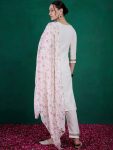 NEW ARRIVAL SCHIFFLI COTTON EMBROIDERY SEQUENCE WORK TOP BOTTOM WITH DUPATTA PARTY WEAR WHOLESALE PRICE ETHNIC GARMENT (3)