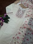 NEW ARRIVAL SCHIFFLI COTTON EMBROIDERY SEQUENCE WORK TOP BOTTOM WITH DUPATTA PARTY WEAR WHOLESALE PRICE ETHNIC GARMENT (3)