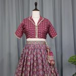 NEW ARRIVAL SILK CRAPE AZARAKH PRINTED LEHNGA FULLY STITCHED LEHENGA CHOLI FESTIVE WEAR WHOLESALE PRICE ETHNIC GARMENT (2)
