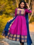 NEW ARRIVAL SILK JACQUARD WEAVING ZARI BORDER WORK GOWN WITH DUPATTA RANI