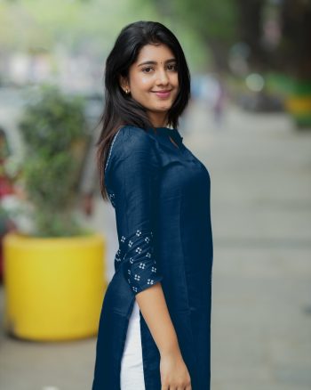 NEW ARRIVAL SOFT COTTON DIGITAL PRINTED KURTI  NAVY BLUE
