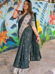 NEW ARRIVAL TABBY ORGANZA SILK EMBROIDERY SEQUENCE WORK WITH LACE BORDER SAREE WITH UNSTITCHED BLOUSE WEDDING WEAR WHOLESALE PRICE ETHNIC GARMENT (2)