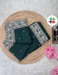 NEW ARRIVAL TABBY ORGANZA SILK EMBROIDERY SEQUENCE WORK WITH LACE BORDER SAREE WITH UNSTITCHED BLOUSE WEDDING WEAR WHOLESALE PRICE ETHNIC GARMENT (2)