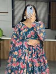 NEW ARRIVAL TABBY SILK PRINTED WITH GOTA PATTI BORDER WORK LEHENGA CHOLI WITH DUPATTA FESTIVE WEAR WHOLESALE PRICE ETHNIC GARMENT (2)