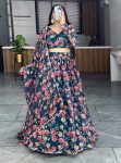 NEW ARRIVAL TABBY SILK PRINTED WITH GOTA PATTI BORDER WORK LEHENGA CHOLI WITH DUPATTA FESTIVE WEAR WHOLESALE PRICE ETHNIC GARMENT (2)