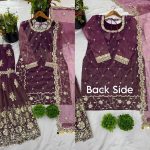 NEW ARRIVAL TWILL NET EMBROIDERY SEQUENCE WORK TOP SHARARA WITH DUPATTA PARTY WEAR WHOLESALE PRICE ETHNIC GARMENT (3)
