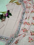 NEW ARRIVAL VISCOSE CHANDERI READY MADE LACE WORK TOP BOTTOM WITH DUPATTA FESTIVE WEAR WHOLESALE PRICE ETHNIC GARMENT (5)