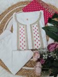 NEW ARRIVAL VISCOSE RAYON EMBROIDERY SEQUENCE WORK TOP BOTTOM WITH DUPATTA FESTIVE WEAR WHOLESALE PRICE ETHNIC GARMENT (7)