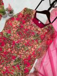 RICH LOOK CHINON PRINTED SEQUENCE EMBROIDERY WORK TOP SHARARA WITH DUPATTA PARTY WEAR WHOLESALE PRICE ETHNIC GARMENT (7)