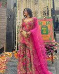 RICH LOOK CHINON PRINTED SEQUENCE EMBROIDERY WORK TOP SHARARA WITH DUPATTA PARTY WEAR WHOLESALE PRICE ETHNIC GARMENT (7)