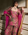 RICH LOOK CHINON PRINTED SEQUENCE EMBROIDERY WORK TOP SHARARA WITH DUPATTA PARTY WEAR WHOLESALE PRICE ETHNIC GARMENT (7)