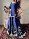 RICH LOOK CHINON SEQUENCE EMBROIDERY WORK TOP PALAZZO WITH DUPATTA FESTIVE WEAR WHOLESALE PRICE ETHNIC GARMENT (2)