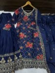 RICH LOOK CHINON SILK DIGITAL PRINT WITH EMBROIDERY SEQUENCE WORK TOP PALAZZO WITH DUPATTA FESTIVE WEAR WHOLESALE PRICE ETHNIC GARMENT (5)