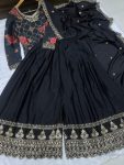 RICH LOOK CHINON SILK DIGITAL PRINT WITH EMBROIDERY SEQUENCE WORK TOP PALAZZO WITH DUPATTA FESTIVE WEAR WHOLESALE PRICE ETHNIC GARMENT (4)