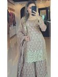 RICH LOOK CHINON SILK EMBROIDERY SEQUENCE REAL MIRROR HAND WORK TOP PALAZZO WITH DUPATTA PARTY WEAR WHOLESALE PRICE ETHNIC GARMENT (10)